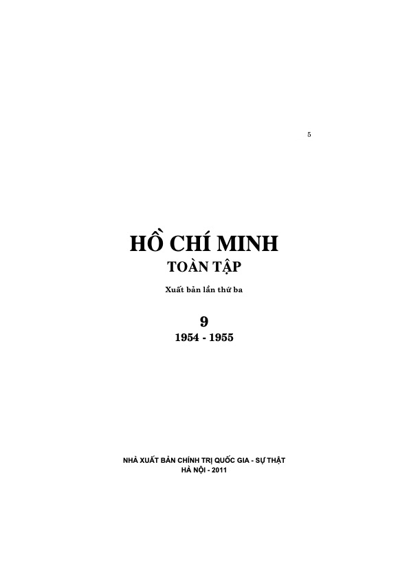 HỒ CHÍ MINH TOÀN TẬP - TẬP 9